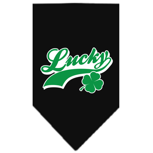 Lucky Swoosh Screen Print Bandana Black Small